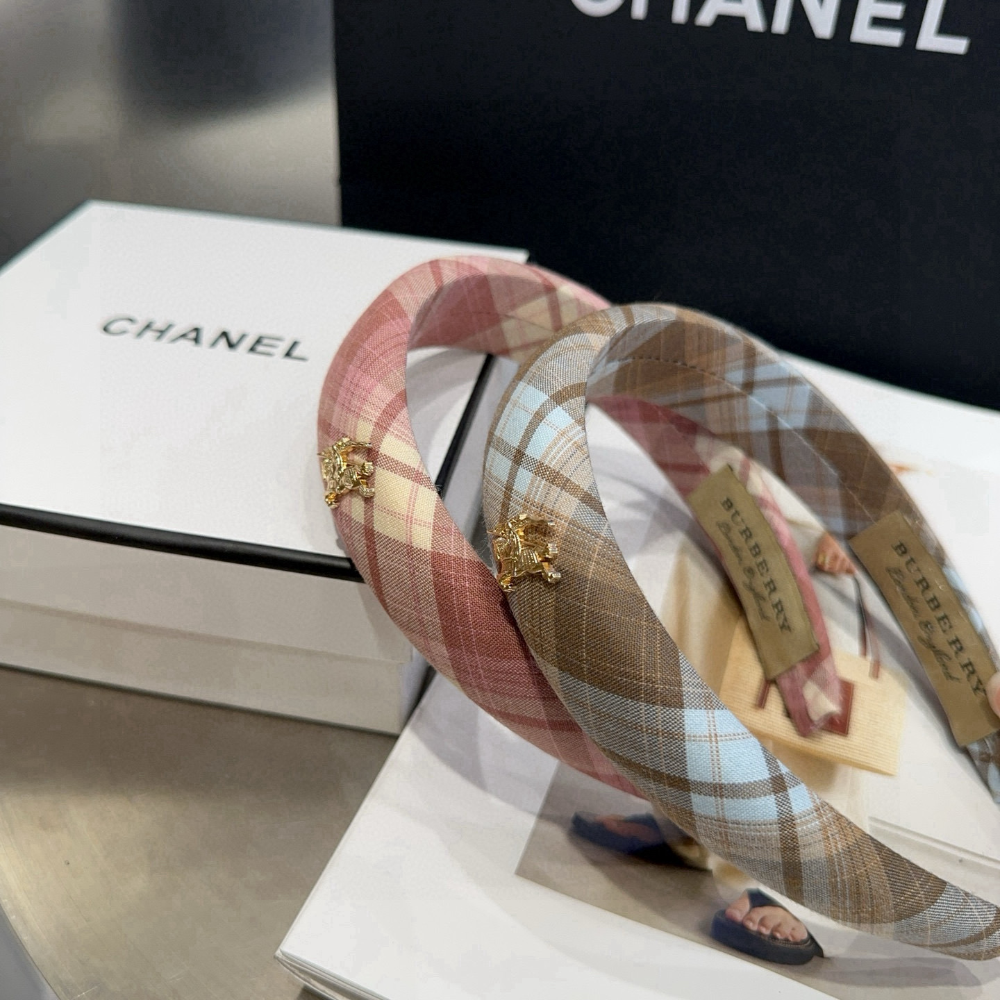 🎁配包装盒Burberry （巴宝莉）最新款格子发箍，时尚潮流，实用百搭，非常好看