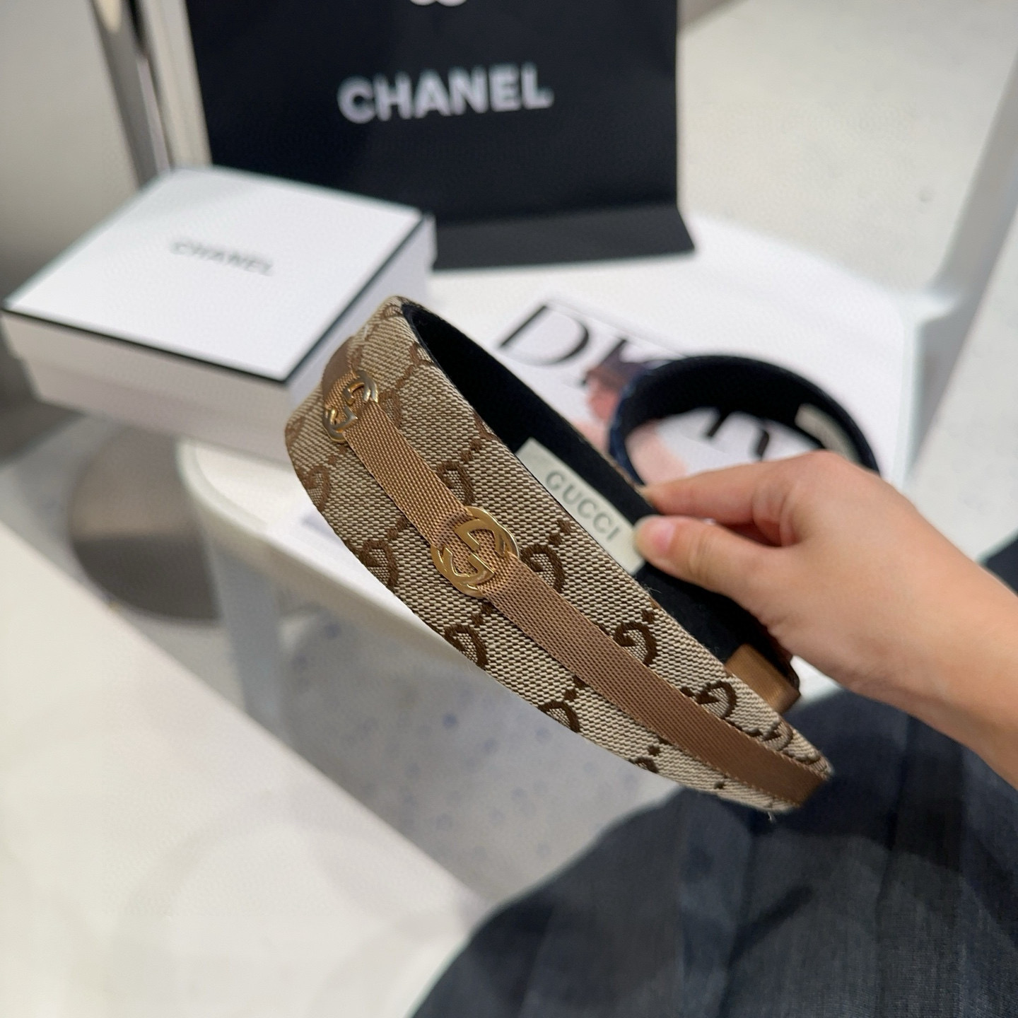 🎁配包装盒Gucci(古奇) 新款GG发箍，时尚百搭，小仙女必备