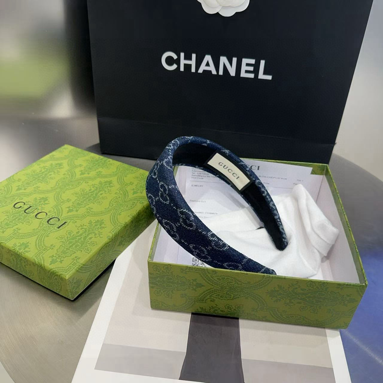 🎁配包装盒Gucci(古奇) GG字母发箍，经典字母，时尚百搭，特别耐看，永不过时…