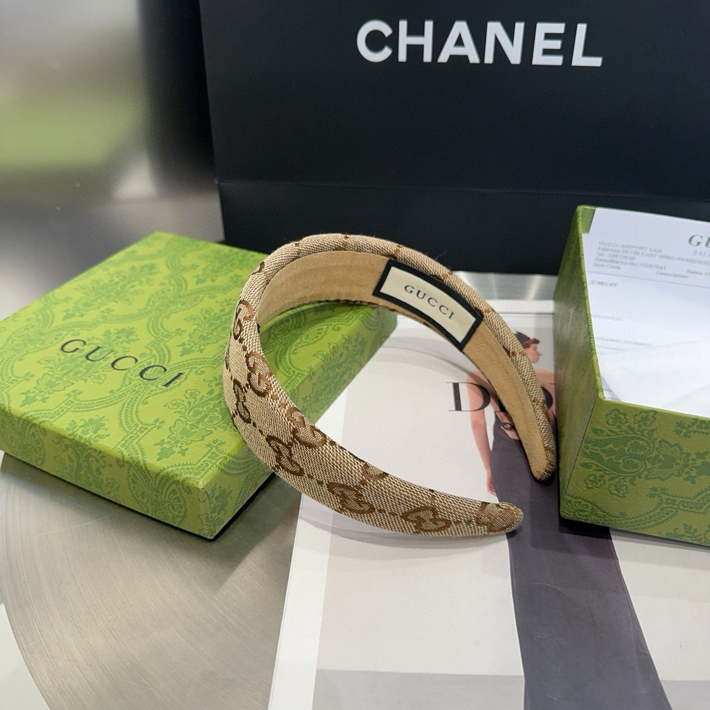 🎁配包装盒Gucci(古奇) GG字母发箍，经典字母，时尚百搭，特别耐看，永不过时…