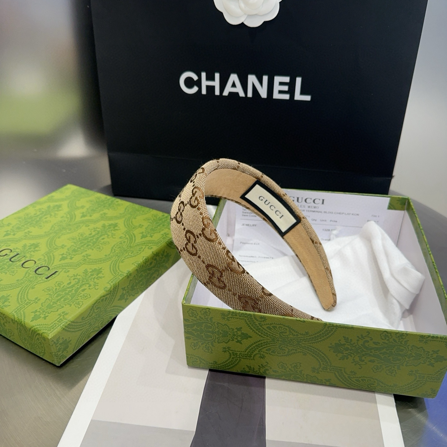 🎁配包装盒Gucci(古奇) GG字母发箍，经典字母，时尚百搭，特别耐看，永不过时…