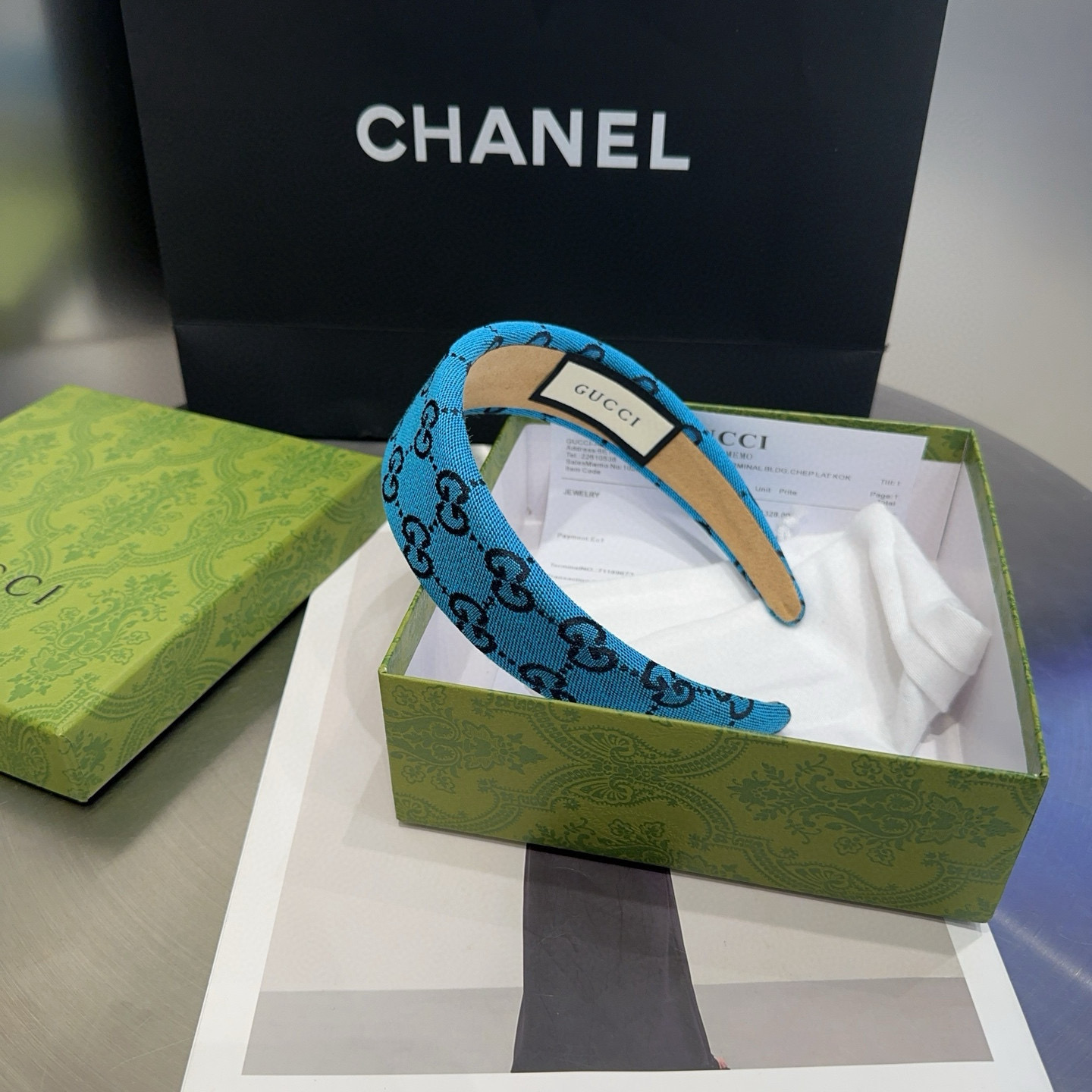 🎁配包装盒Gucci(古奇) GG字母发箍，经典字母，时尚百搭，特别耐看，永不过时…