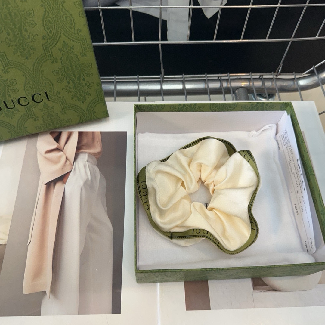 🎁配包装Gucci(古奇) GG字母发圈，时尚百搭，特别耐看，小姐姐必眼入