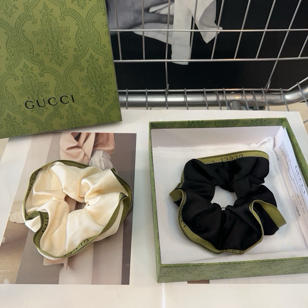 🎁配包装Gucci(古奇) GG字母发圈，时尚百搭，特别耐看，小姐姐必眼入