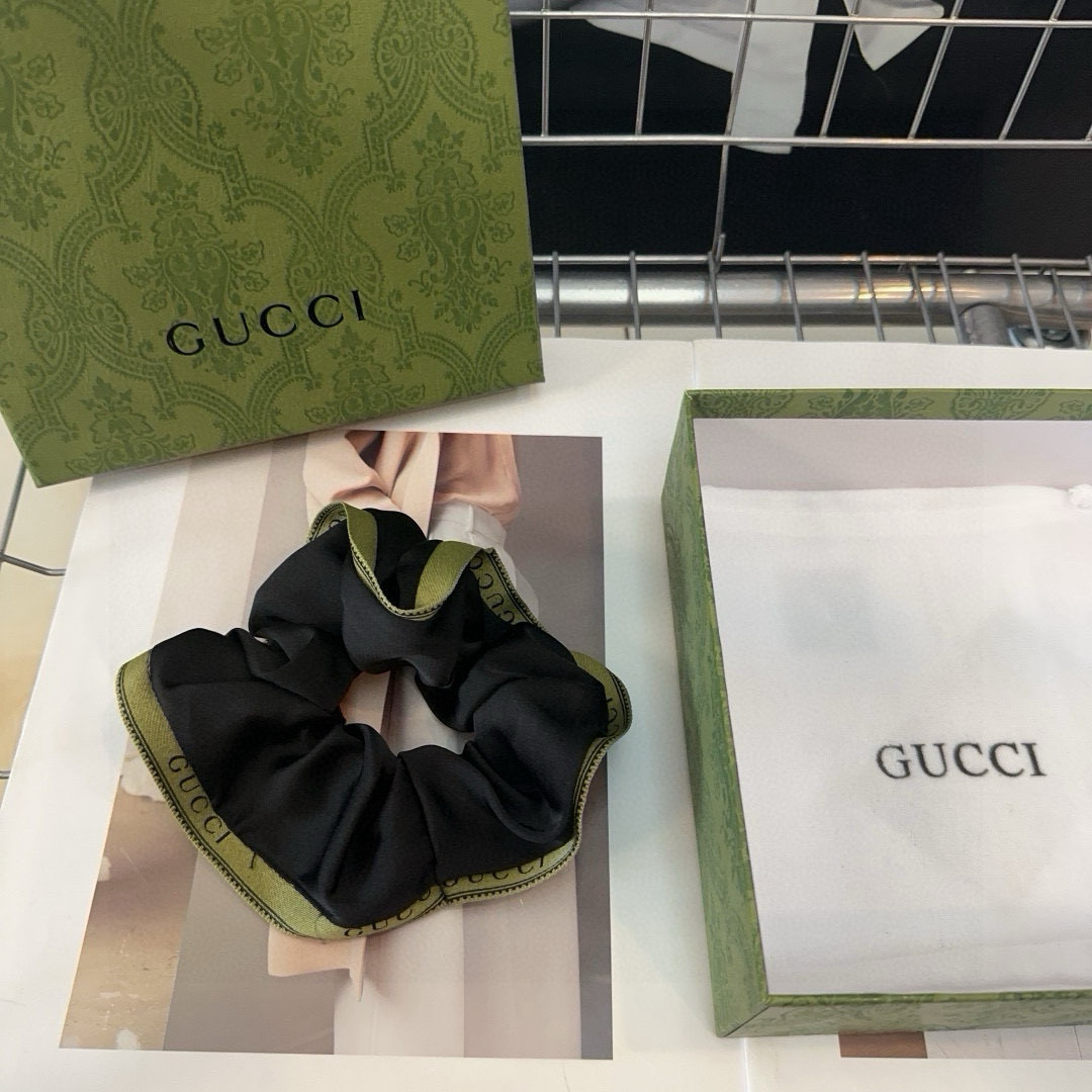 🎁配包装Gucci(古奇) GG字母发圈，时尚百搭，特别耐看，小姐姐必眼入