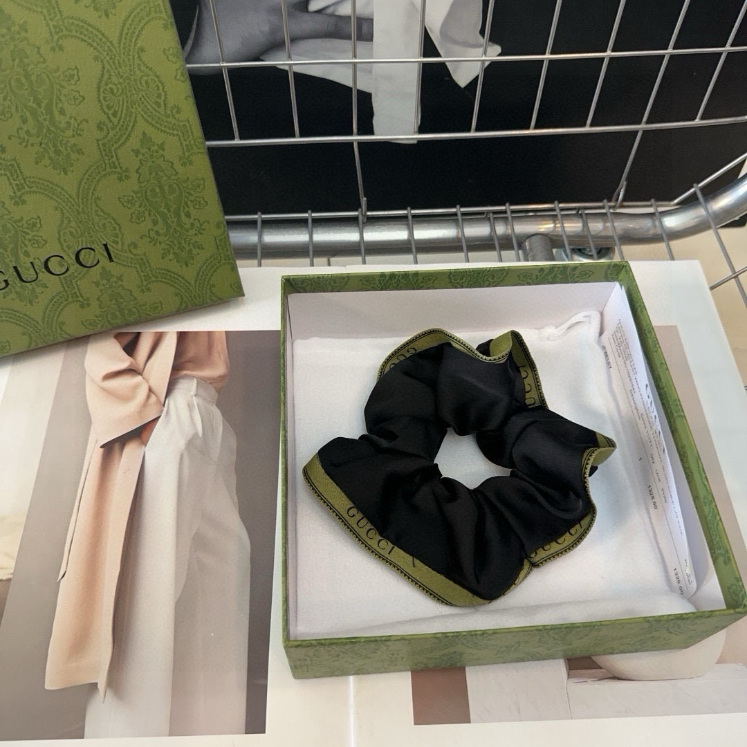 🎁配包装Gucci(古奇) GG字母发圈，时尚百搭，特别耐看，小姐姐必眼入