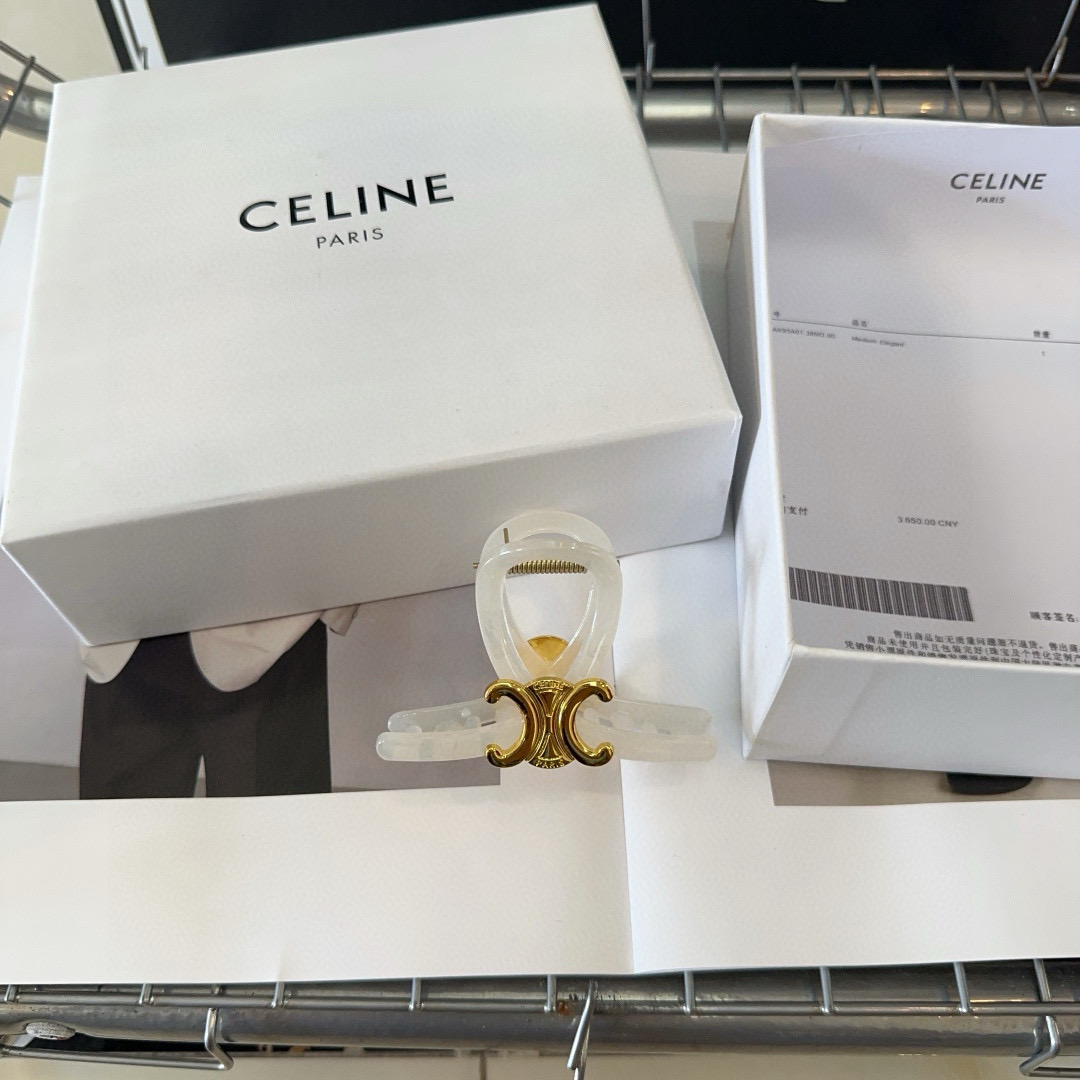 🎁配包装盒CELINE（赛琳）凯旋门新款糖果色抓夹，简单大气，时尚百搭！女神必备单品