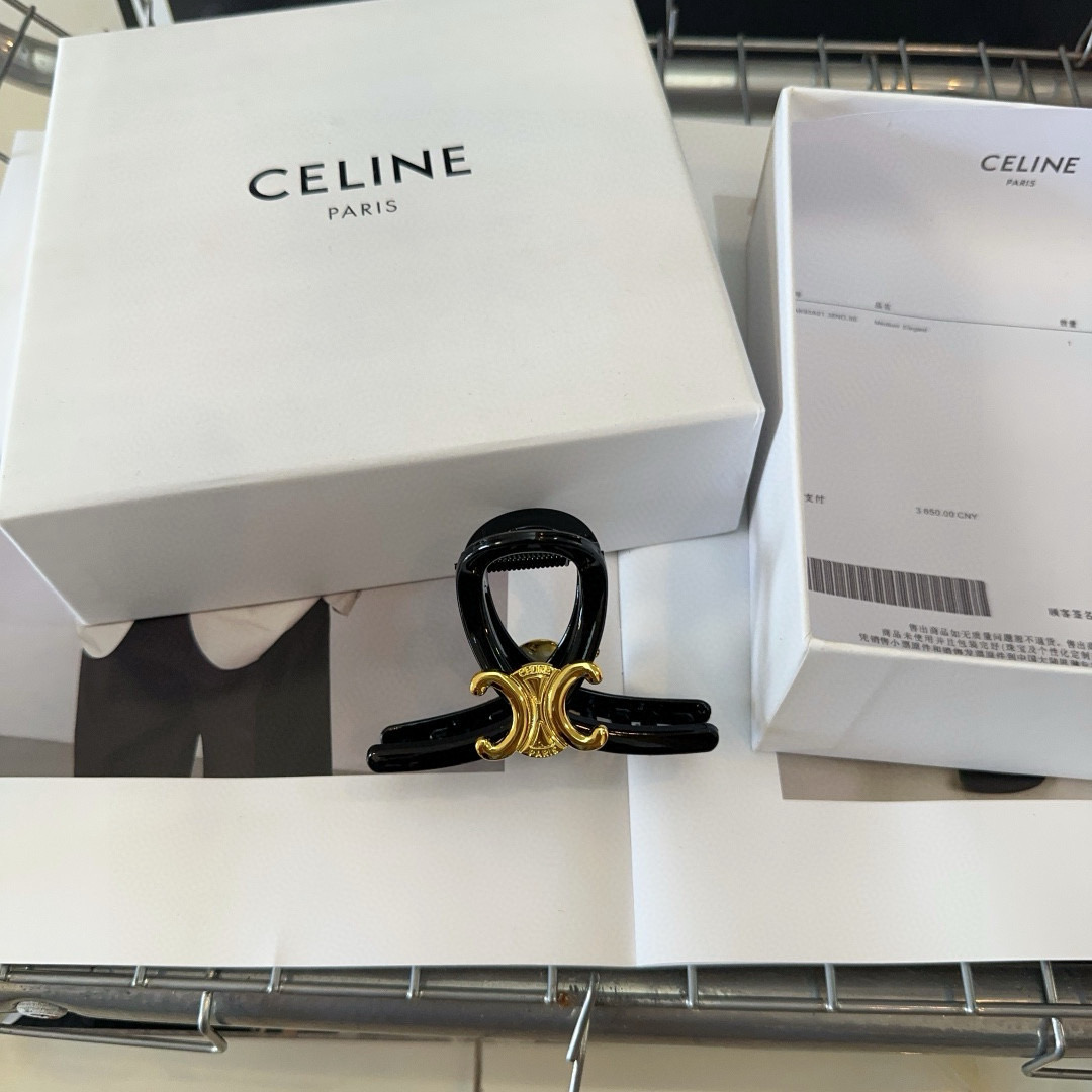 🎁配包装盒CELINE（赛琳）凯旋门新款糖果色抓夹，简单大气，时尚百搭！女神必备单品