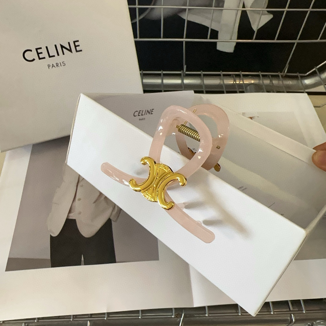 🎁配包装盒CELINE（赛琳）凯旋门新款糖果色抓夹，简单大气，时尚百搭！女神必备单品