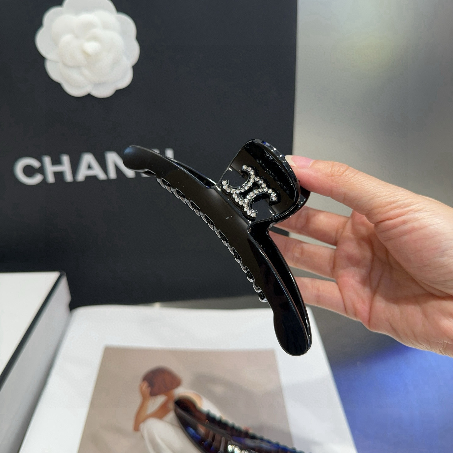 🎁配包装盒CELINE（赛琳）凯旋门新款抓夹，简单大气，时尚百搭！女神必备单品