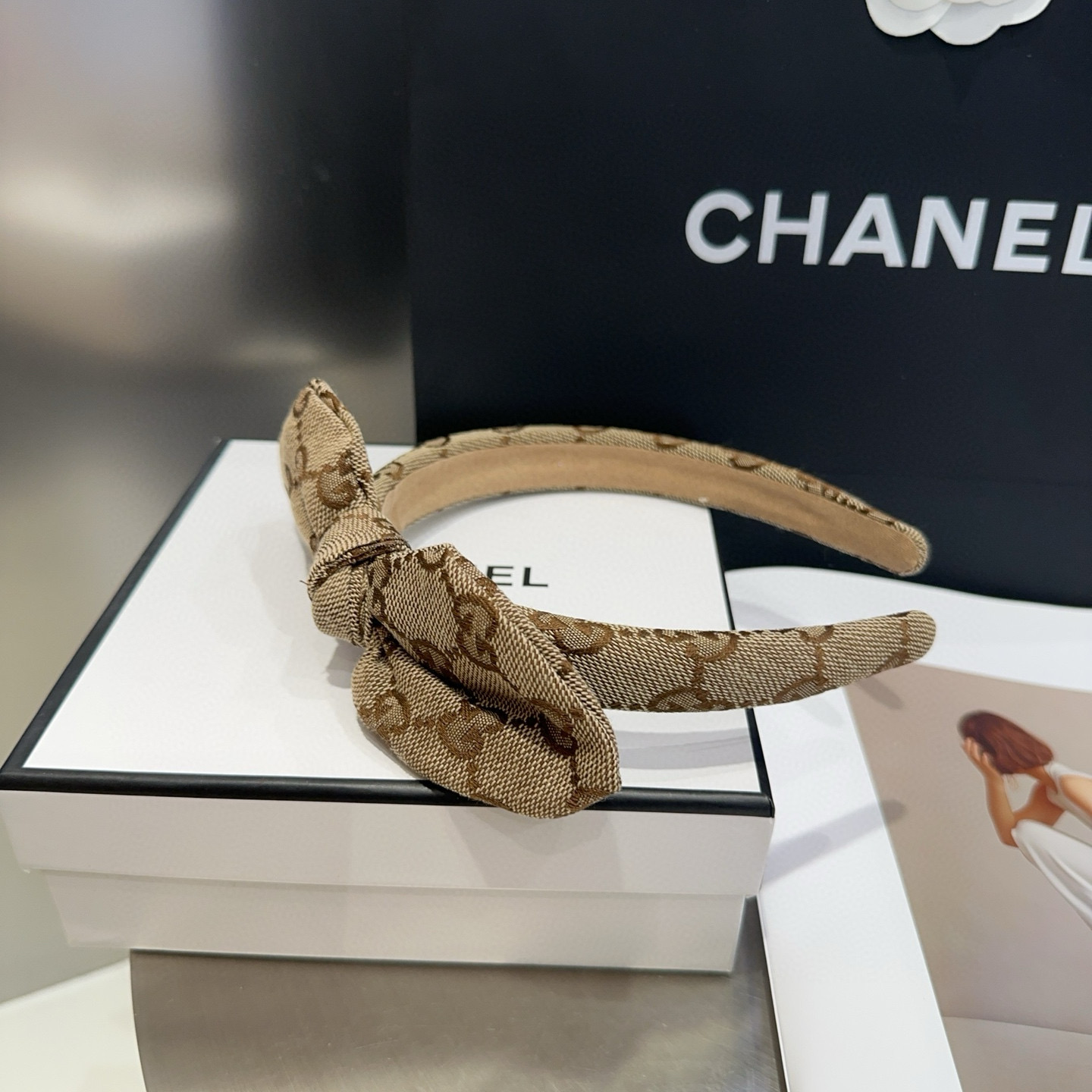 🎁配包装盒Gucci(古奇) GG蝴蝶结发箍，经典字母，时尚百搭，特别耐看，永不过时…