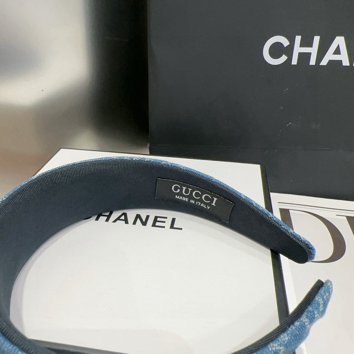 🎁配包装Gucci(古奇) GG新款牛仔布发箍，时尚潮流，小姐姐必备单品