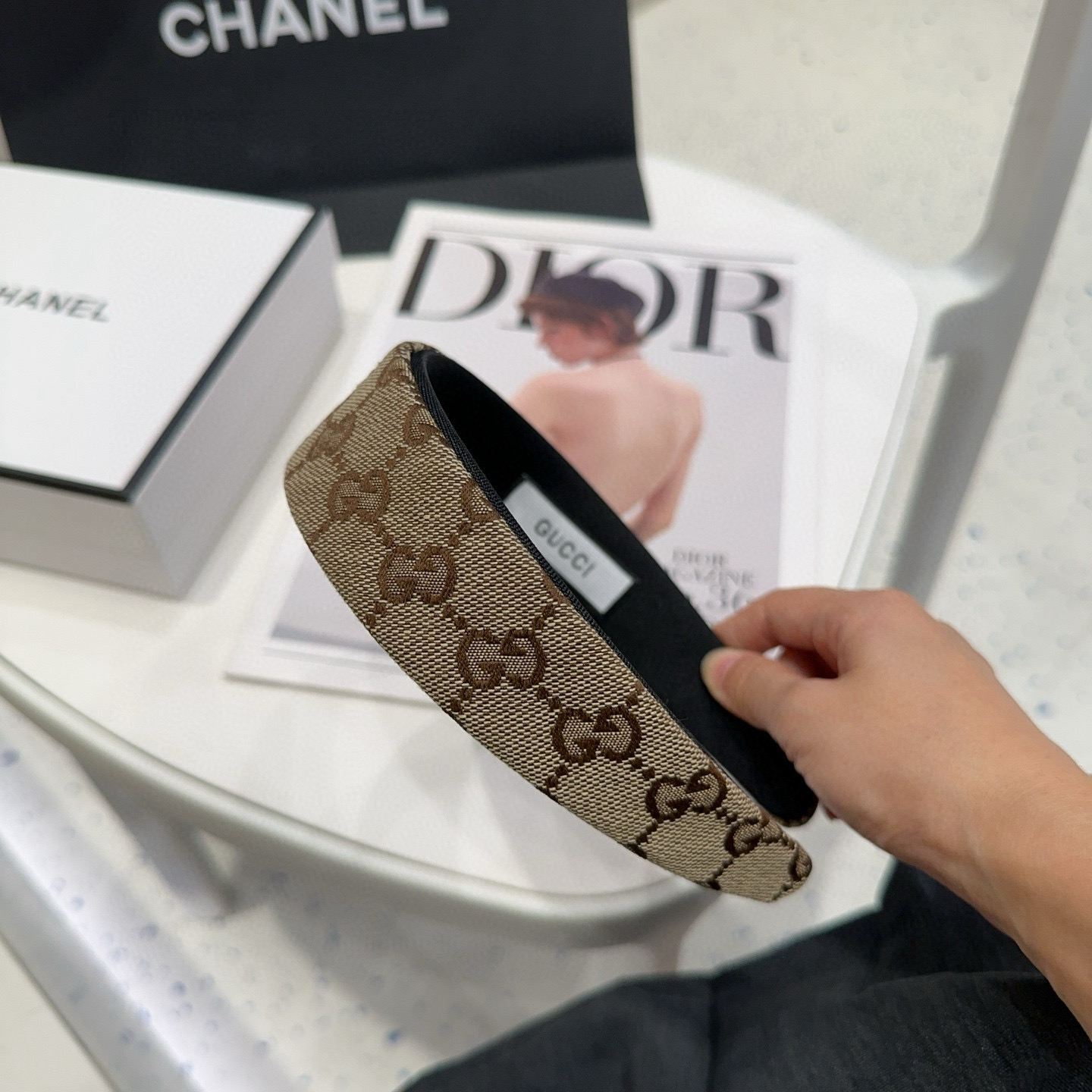 🎁配包装盒Gucci(古奇) GG字母发箍，时尚潮流，非常好搭配！小仙女必备