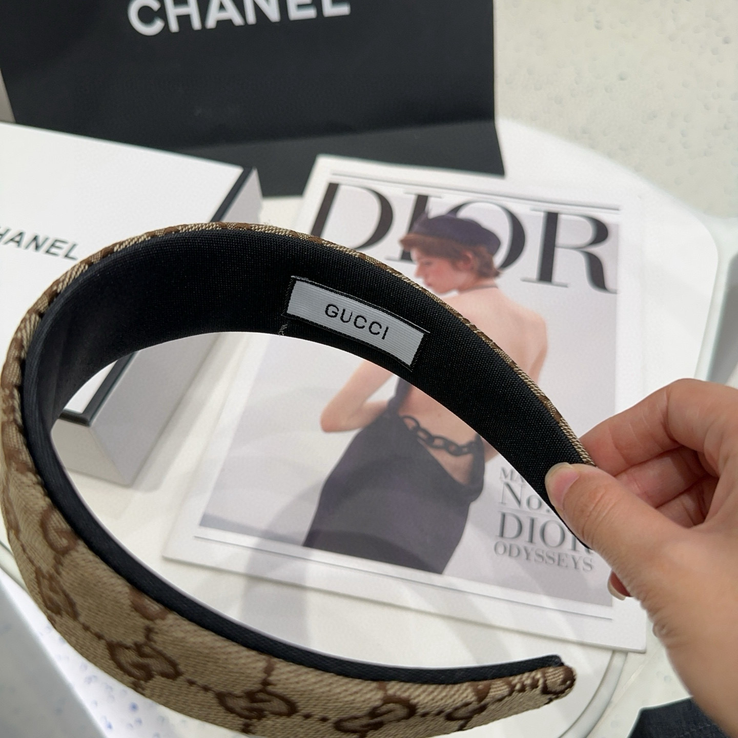 🎁配包装盒Gucci(古奇) GG字母发箍，时尚潮流，非常好搭配！小仙女必备