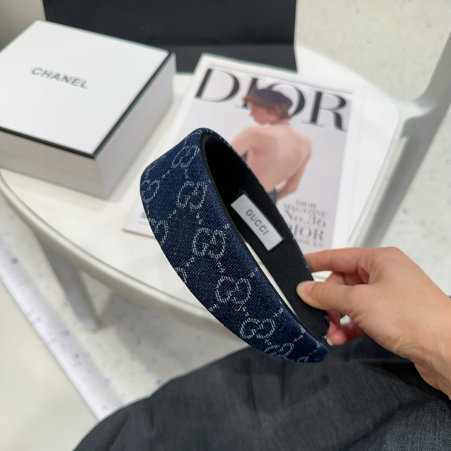 🎁配包装盒Gucci(古奇) GG字母发箍，时尚潮流，非常好搭配！小仙女必备