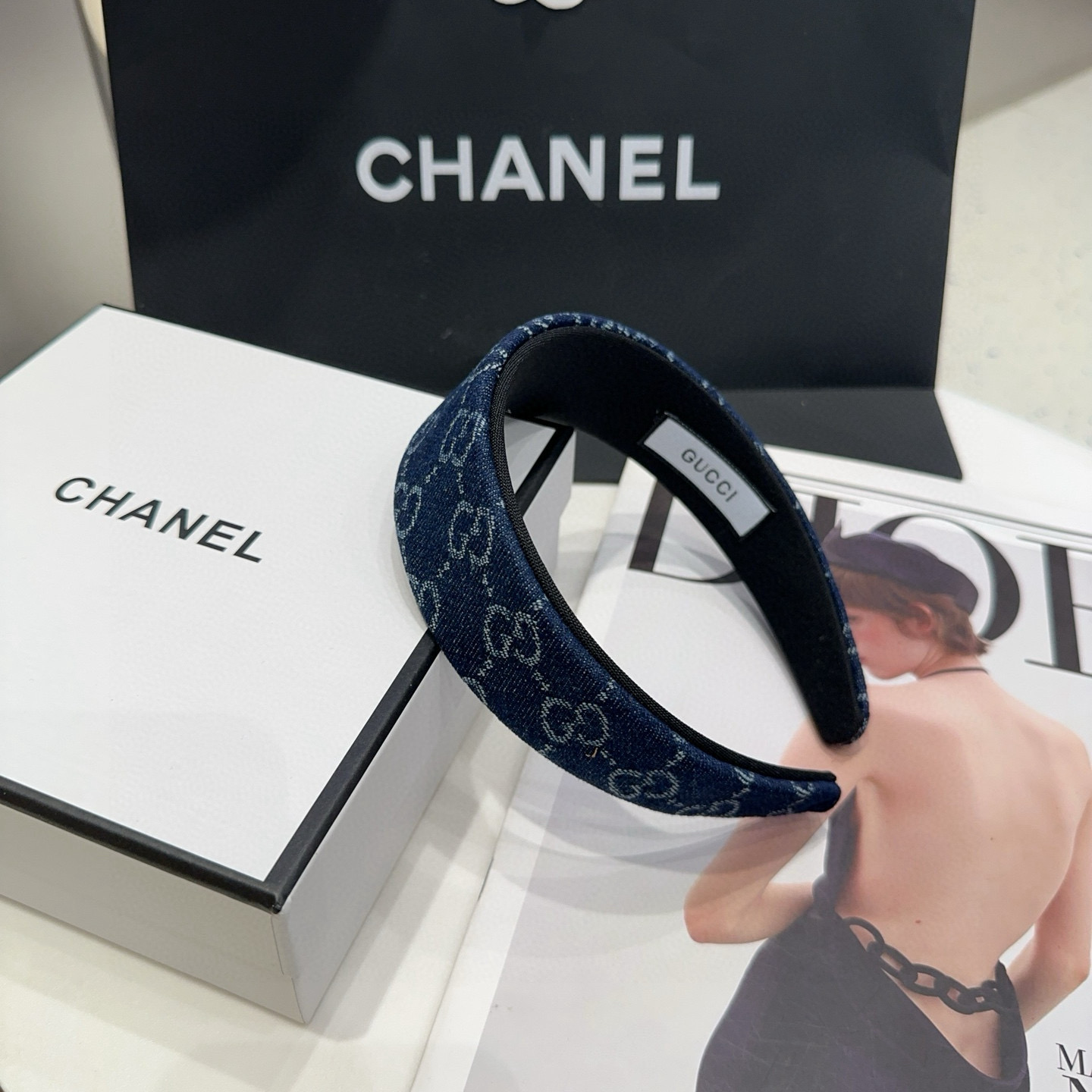 🎁配包装盒Gucci(古奇) GG字母发箍，时尚潮流，非常好搭配！小仙女必备