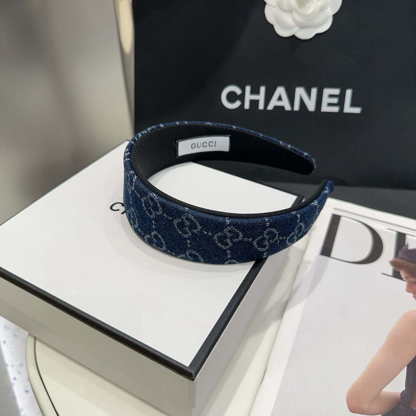 🎁配包装盒Gucci(古奇) GG字母发箍，时尚潮流，非常好搭配！小仙女必备