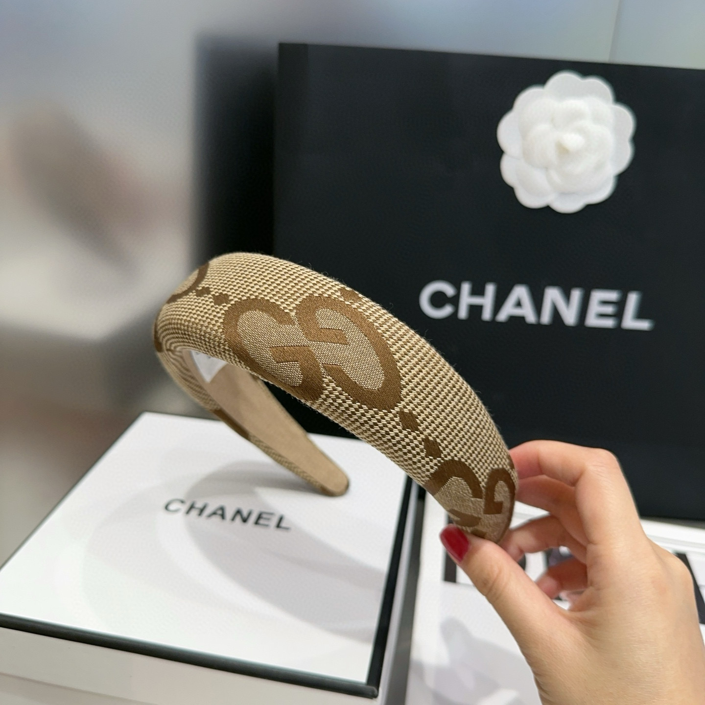 🎁配包装盒Gucci(古奇) GG字母发箍，时尚潮流，非常好搭配！小仙女必备