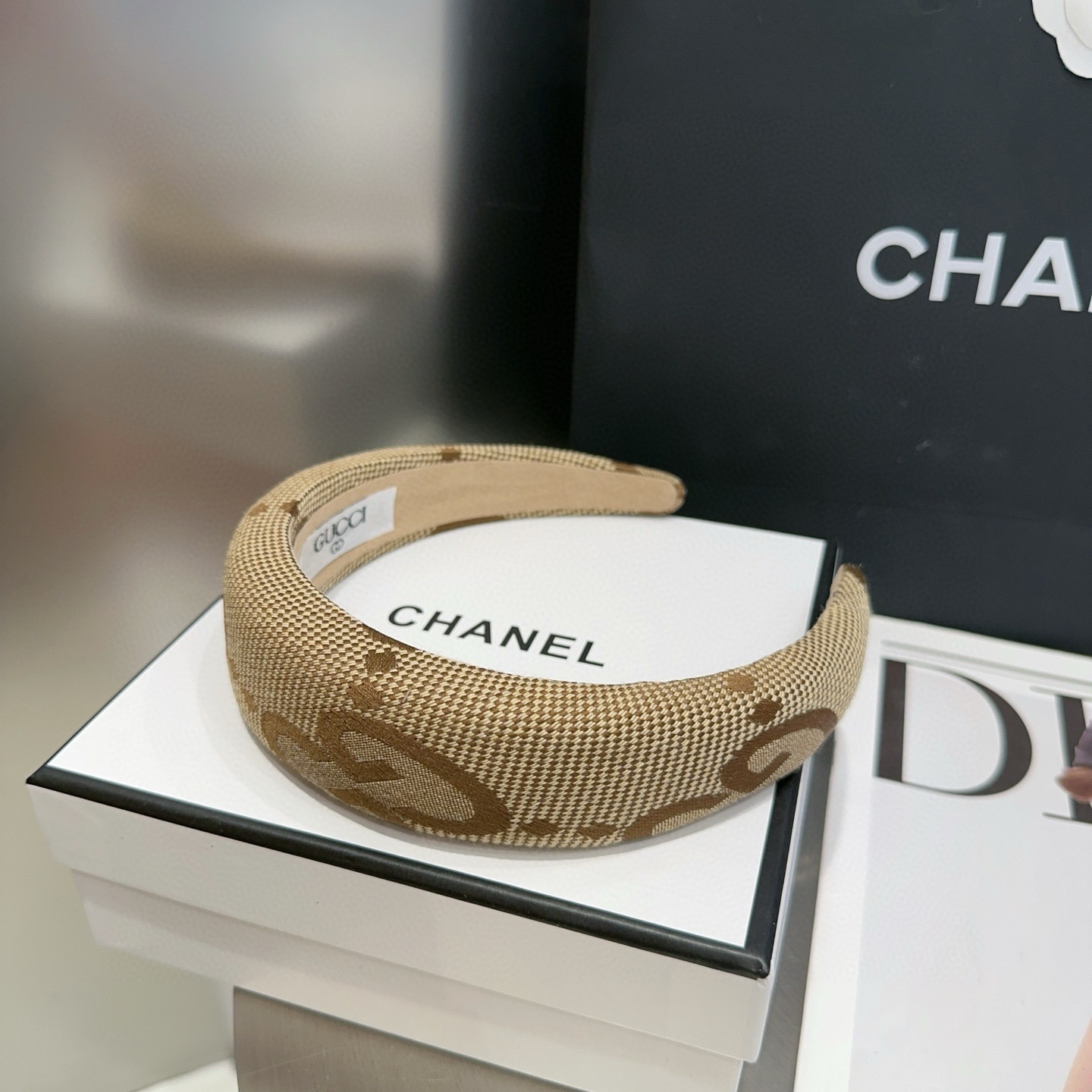 🎁配包装盒Gucci(古奇) GG字母发箍，时尚潮流，非常好搭配！小仙女必备