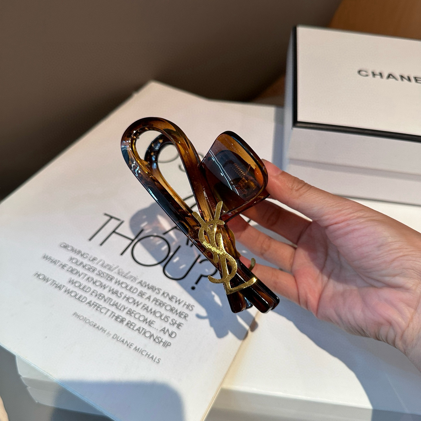 🎁配包装盒 YSL（圣罗兰）新款抓夹，名媛风气质美，时尚百搭，甜酷小姐姐必备…