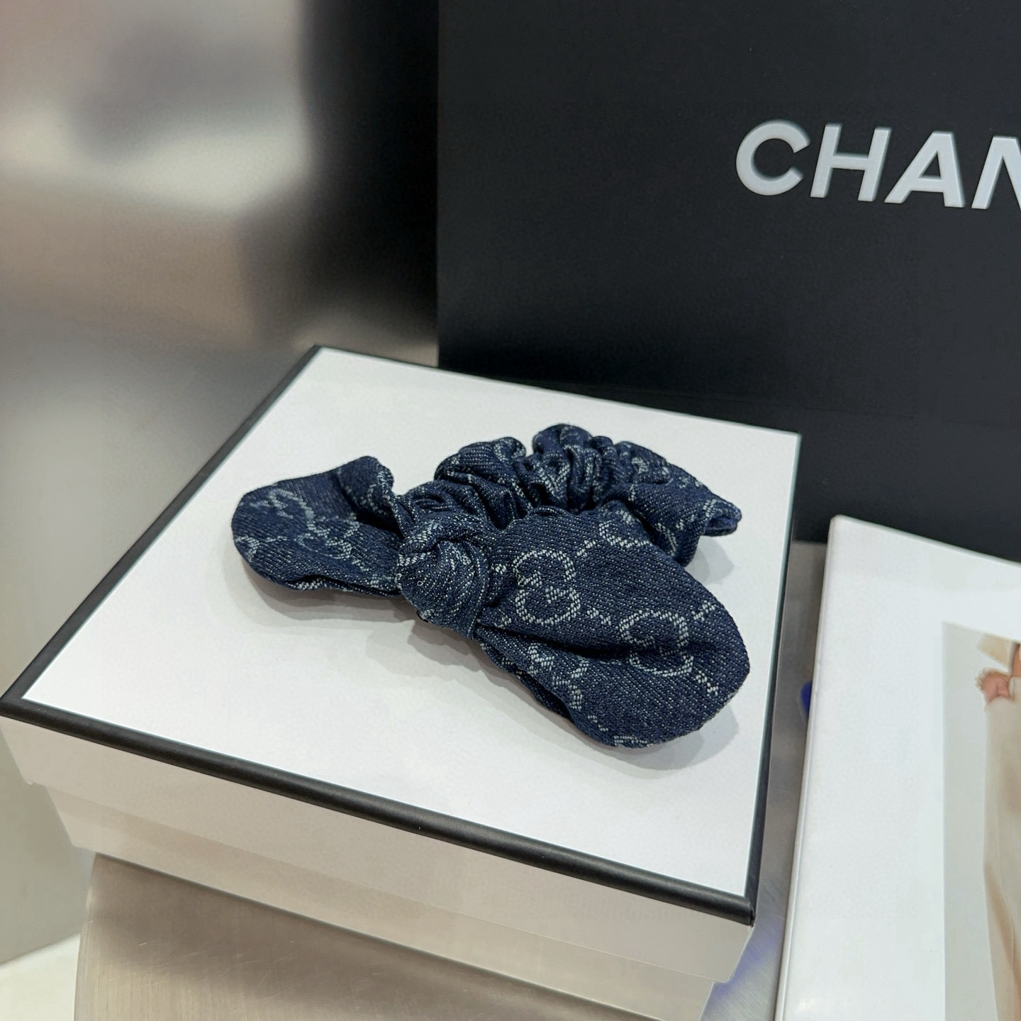 🎁配包装盒Gucci(古奇) GG发圈，经典字母搭配小蝴蝶结！特别耐看，永不过时…