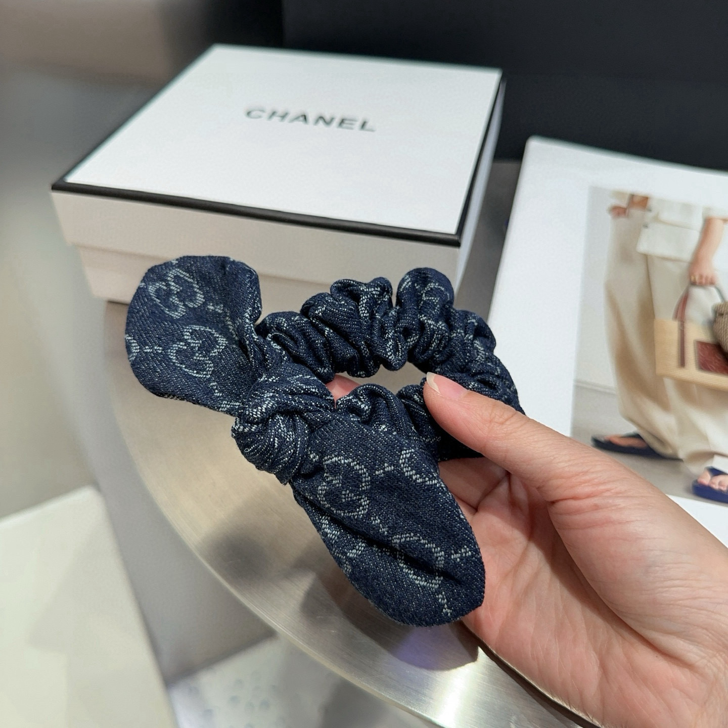 🎁配包装盒Gucci(古奇) GG发圈，经典字母搭配小蝴蝶结！特别耐看，永不过时…