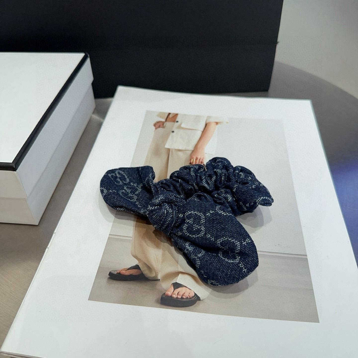 🎁配包装盒Gucci(古奇) GG发圈，经典字母搭配小蝴蝶结！特别耐看，永不过时…