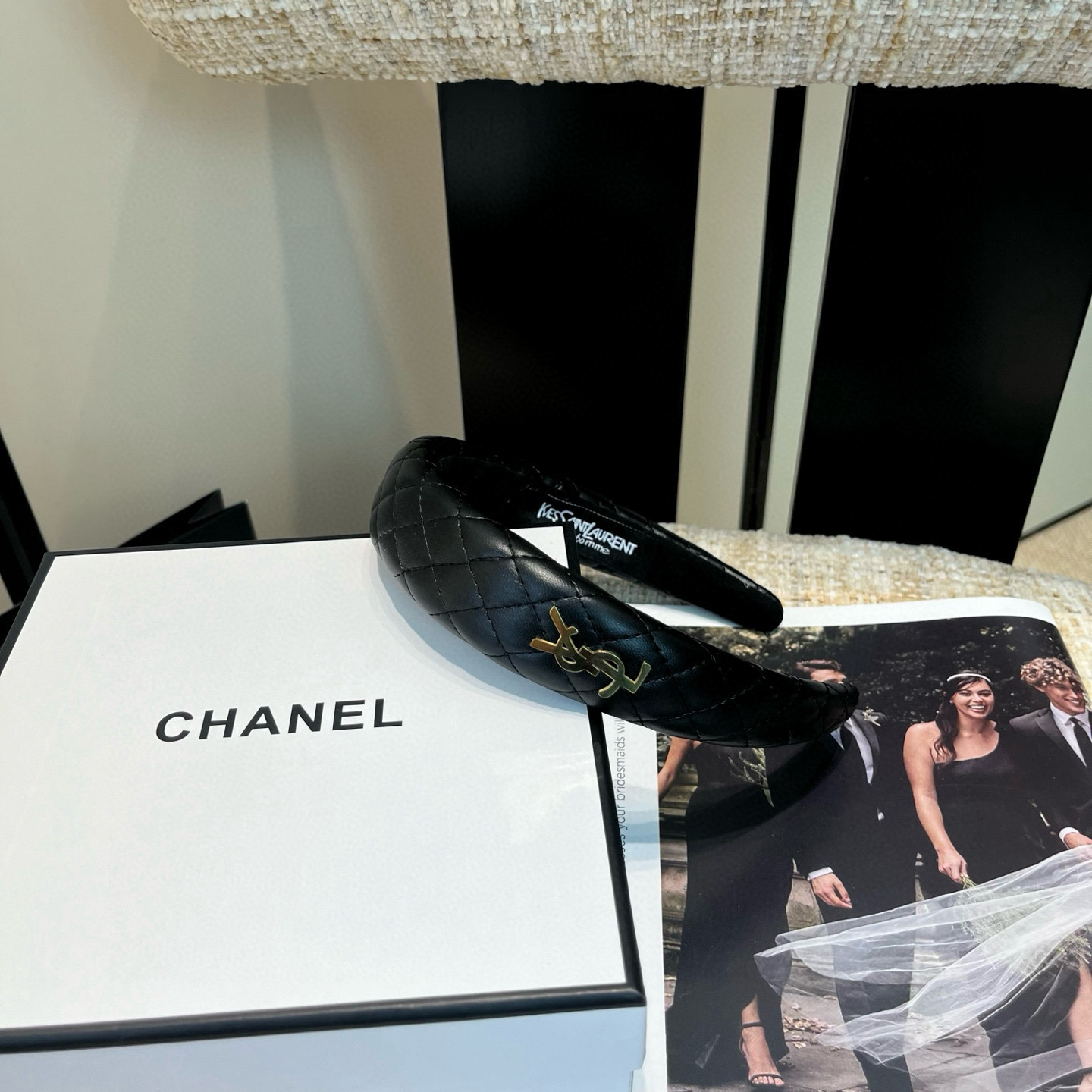 🎁配包装盒 YSL（圣罗兰）新款发箍，复古气质美，时尚百搭，甜酷小姐姐必备…