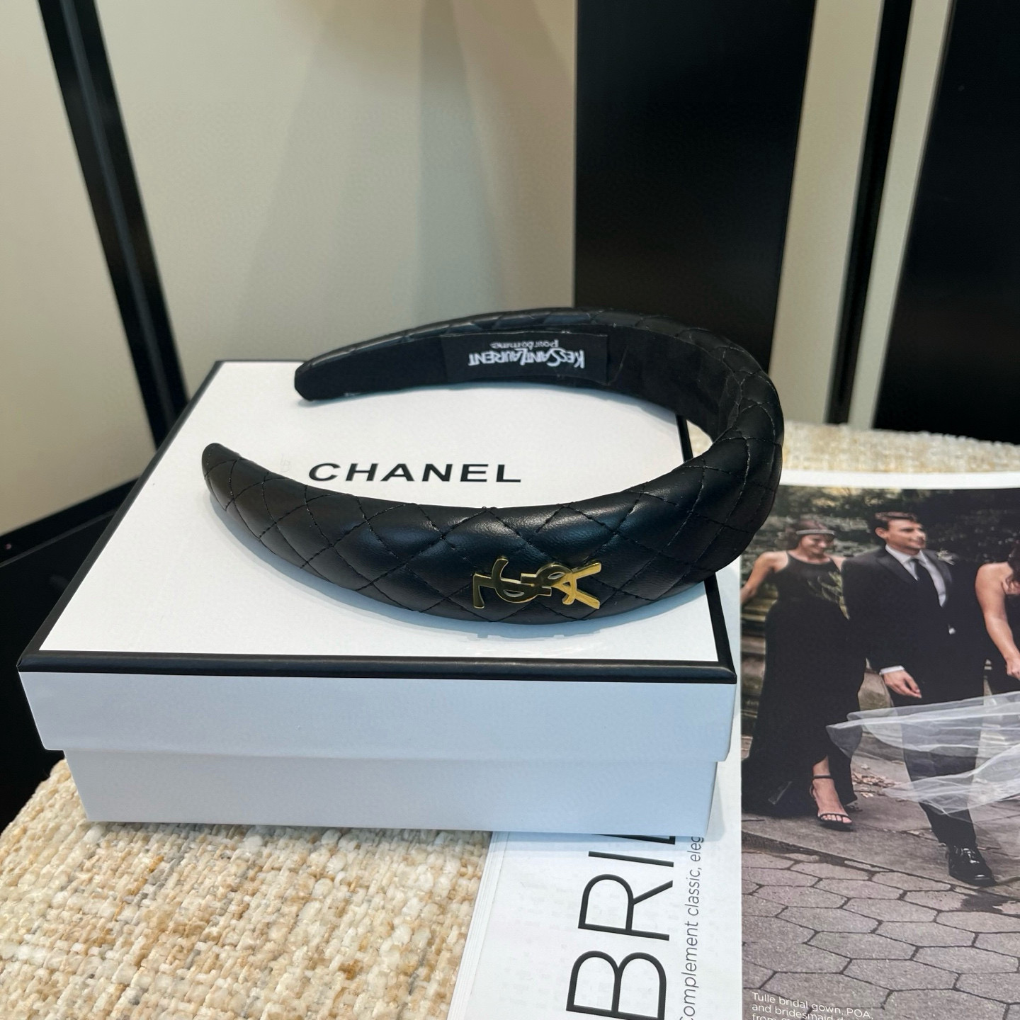 🎁配包装盒 YSL（圣罗兰）新款发箍，复古气质美，时尚百搭，甜酷小姐姐必备…