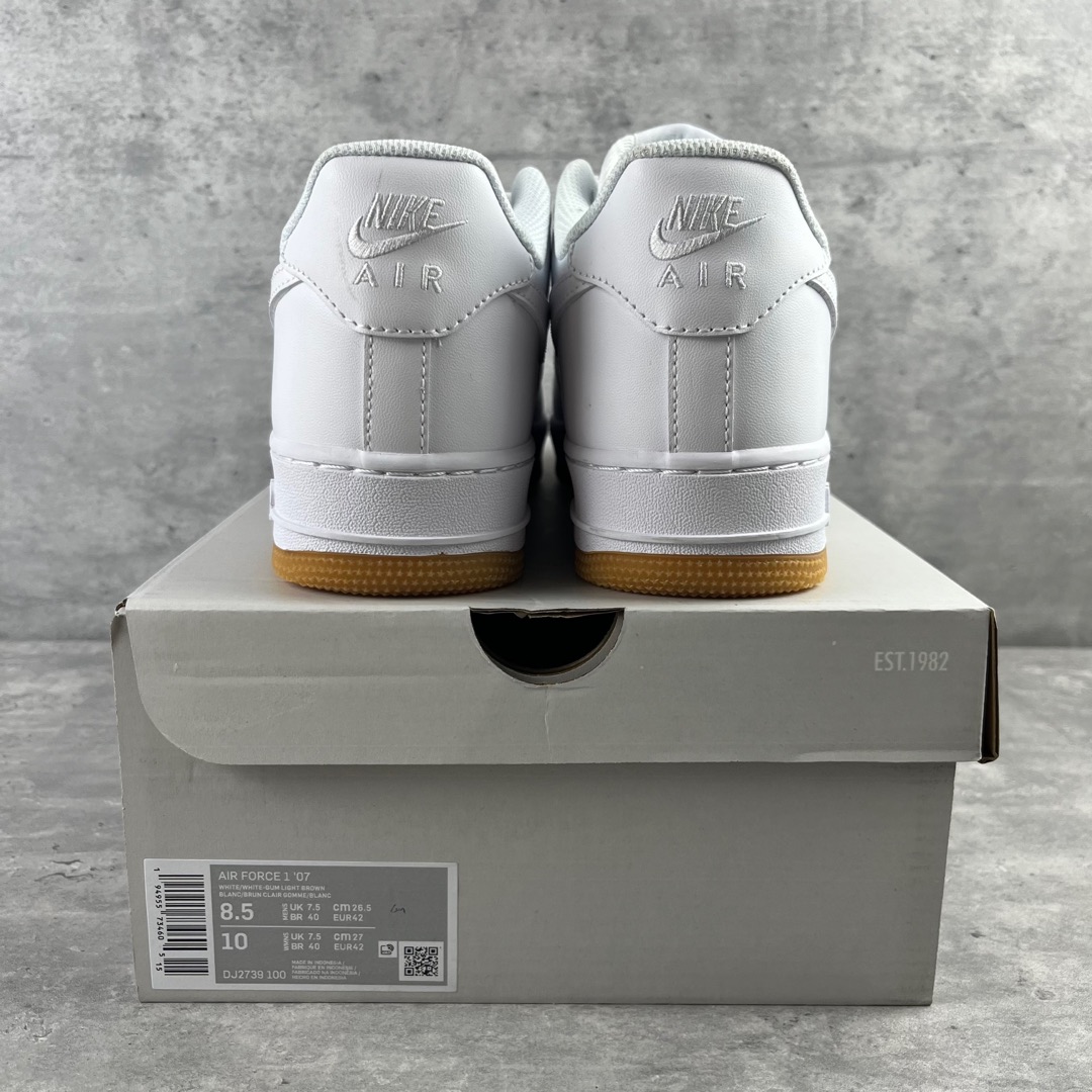 
Nike Air Force 1 Low 白生胶  空军一号低帮运动休闲板鞋 原楦头原纸板  打造纯正