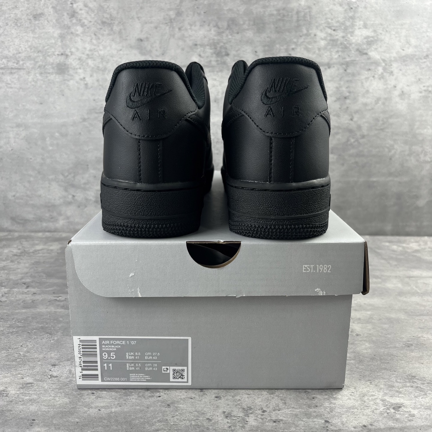 
NK Air Force 1 Low '07 空军一号纯白低帮经典板鞋CW2288-001 圈内最强黑