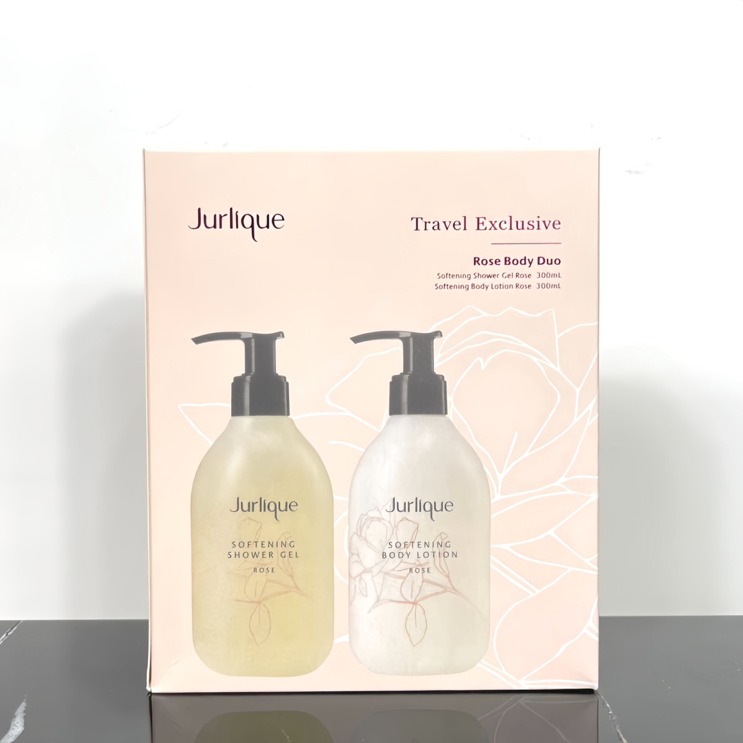 Especial/ Jurlique Juego de Rosas para Cabello y Cuerpo de 2 piezas! Incluye: Loción Corporal 300ml, Gel de Baño 300ml.