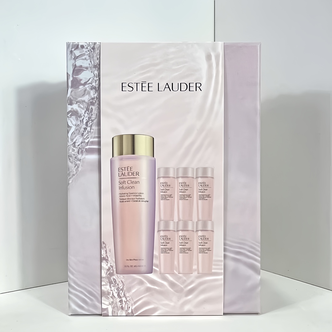 Set Estée Lauder agua rosa 6+1！Contiene: 400ml, 6*50ml, beneficioso para piel seca y sensible, regula la piel, equilibr…