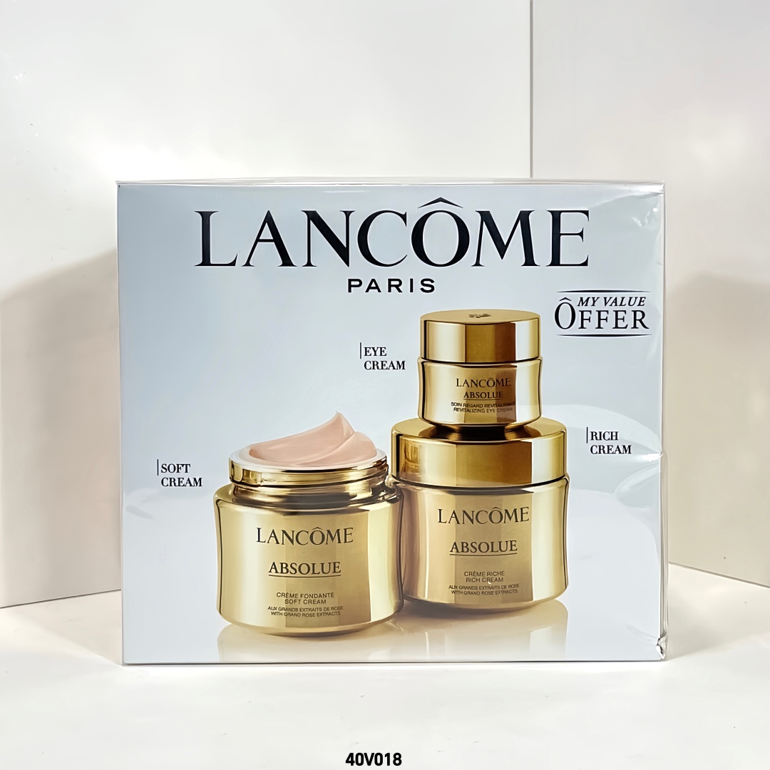 75! ¡Precio ajustado! 💥Set de tres piezas Lancôme Absolue Crema🔜Código 40V018! Set de tres piezas Lancôme Absolue Cre…