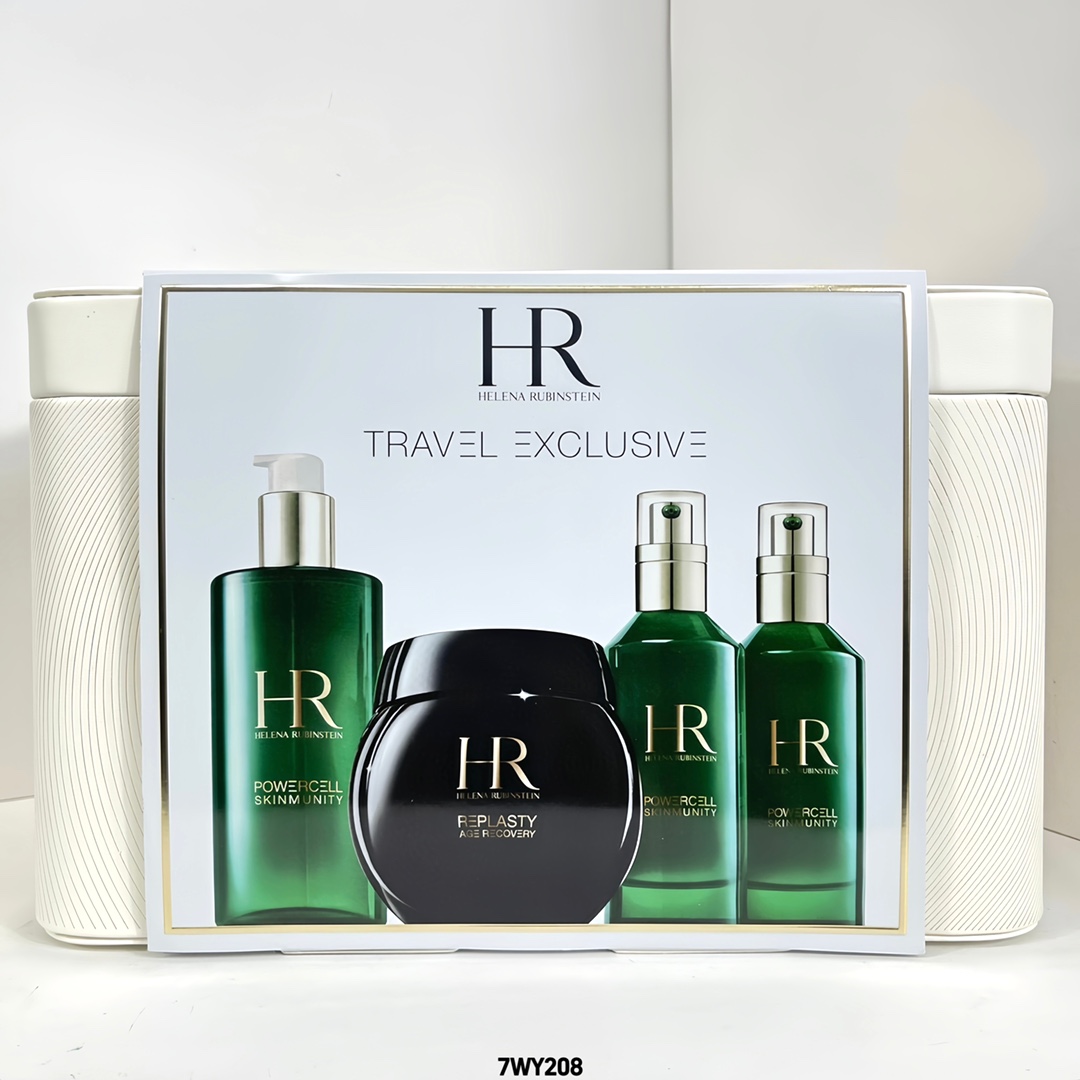 ¡Set de cuatro piezas de lujo Helena Rubinstein, edición 24 con bolsa! Incluye: Bálsamo Negro 100ml + Agua Nueva Piel 4…