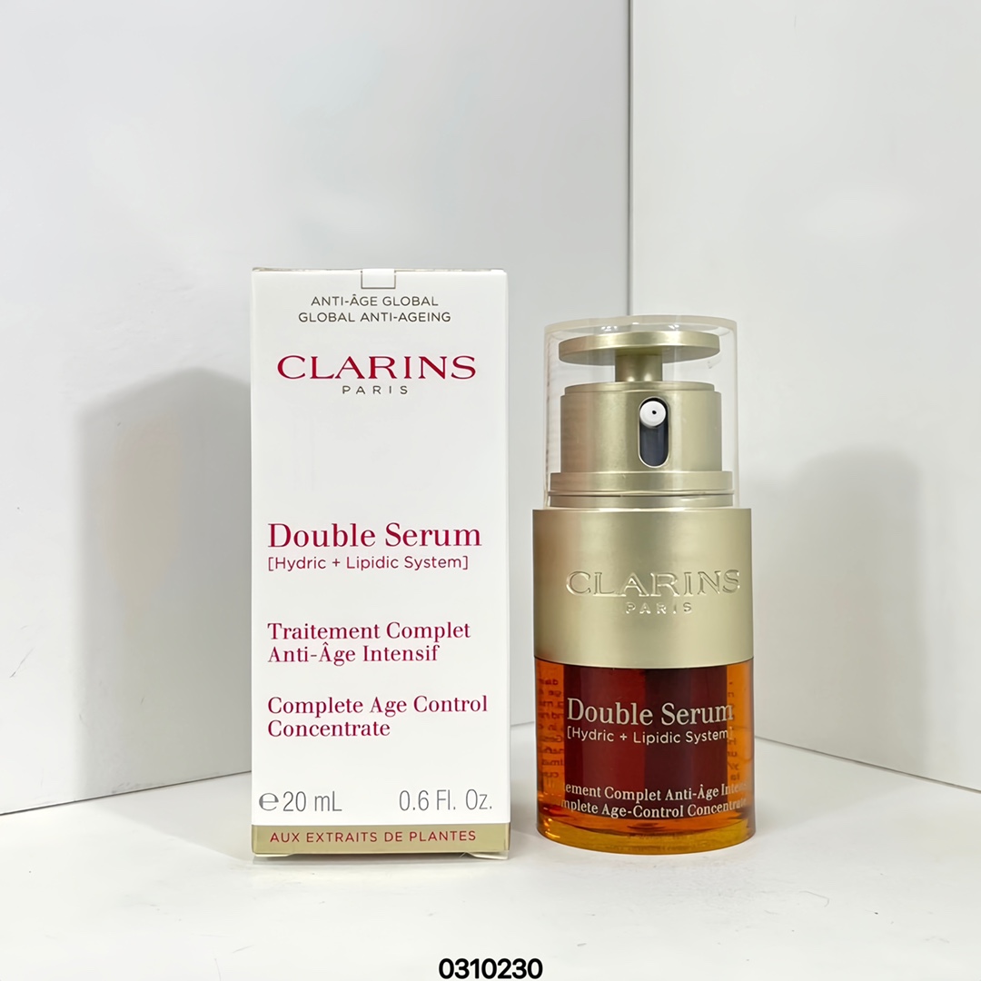 ¡Suero de doble esencia de Clarins 20ml! ¡La proporción dorada de agua y aceite del doble tubo dorado de Clarins! Es un…