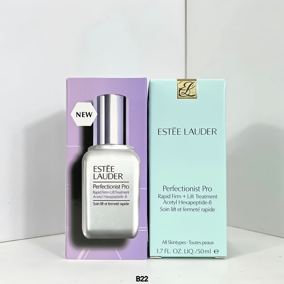 💥90包 💪( 雅诗兰黛线雕精华50ml ) B22编码！雅诗兰黛银瓶线雕精华✔一推出就一货难求，雅诗兰黛线雕精华，这个牛了，不用去做线雕手术，这个就可以搞定啦！雅诗兰黛#线雕精华素它主打全脸多方位提拉紧致。年龄增长要面对很多问题，法令纹、下颌线、苹果肌都会慢慢下垂，所以对这类产品我也越来越感兴趣。它的全名是【紧塑精华素】，在手上试用，超级润，而不油腻！吸收快-