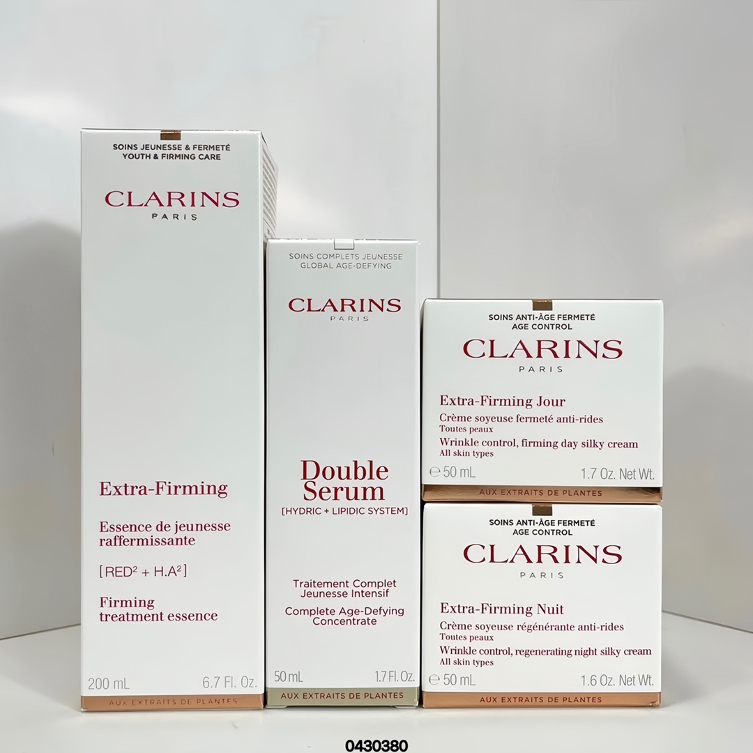 原单品质💰130
娇韵诗双萃弹簧四件套九代！内含：弹簧水200ml+第九代双萃精华50ml+弹簧日霜50ml +弹簧晚霜50ml。