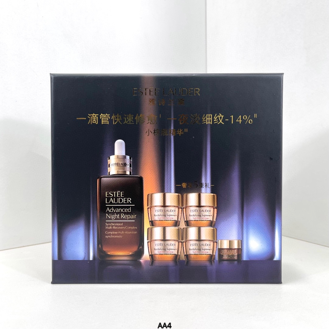 Set de seis piezas de Estée Lauder Advanced Night Repair y Revitalizing Supreme. Incluye: Suero Advanced Night Repair 7…
