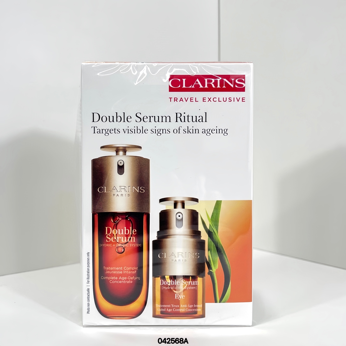 65！（nota en el pedido: nuevo dúo esencia + set de crema para ojos） Nuevo set de dos piezas Clarins Double Serum y crema…