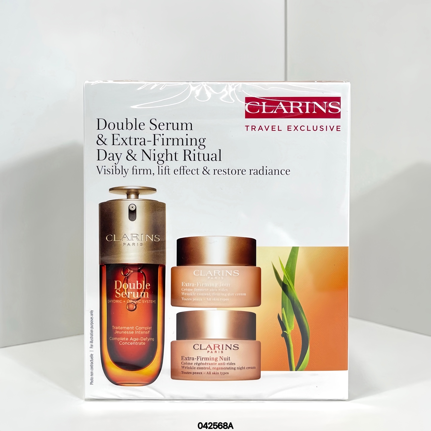 85! (nota del pedido: set de tres piezas antiguo muelle) Set de tres piezas antiguo Clarins Double Serum + muelle 🔜 có…