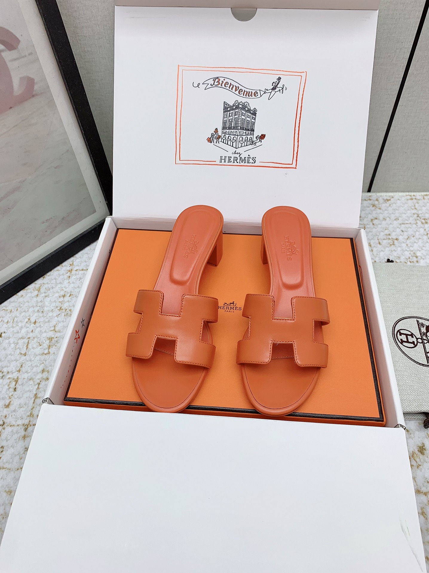 Hermès Oasis Heeled Sandals | Iconic H Cutout Design | Genuine Leather 3 i1750229327 1156 0