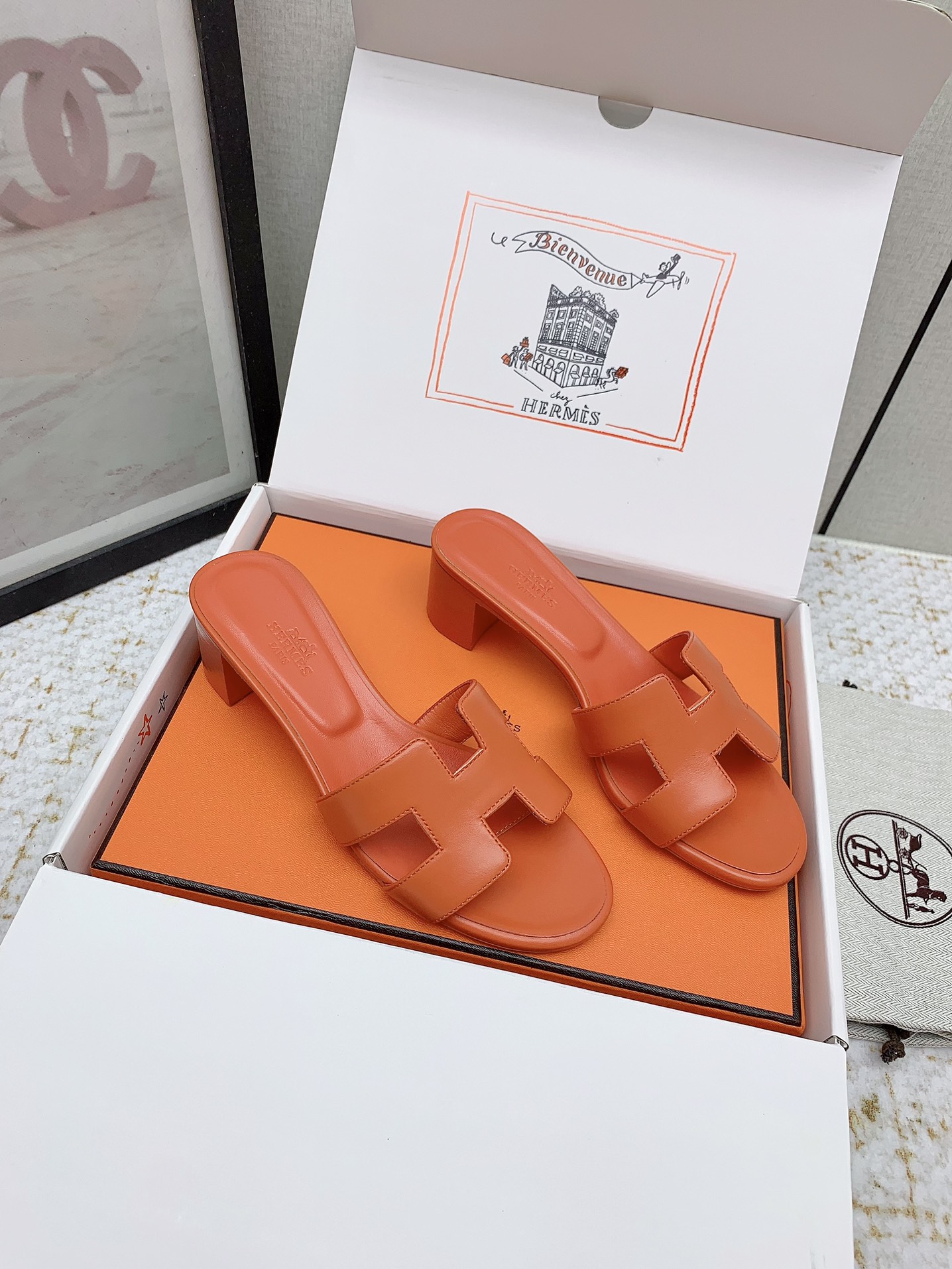 Hermès Oasis Heeled Sandals | Iconic H Cutout Design | Genuine Leather 2 i1750229327 1809 7