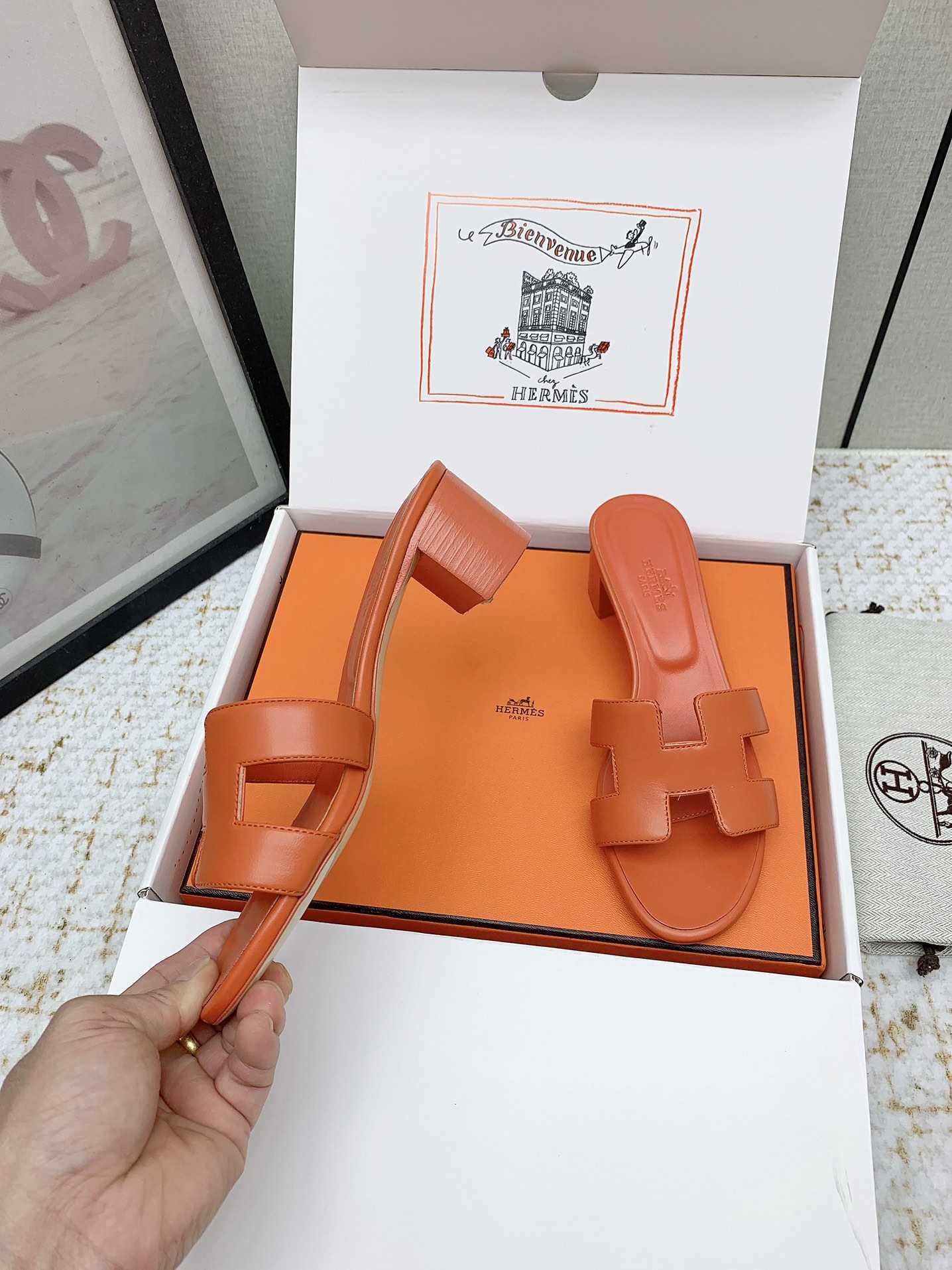 Hermès Oasis Heeled Sandals | Iconic H Cutout Design | Genuine Leather 5 i1750229327 3849 3