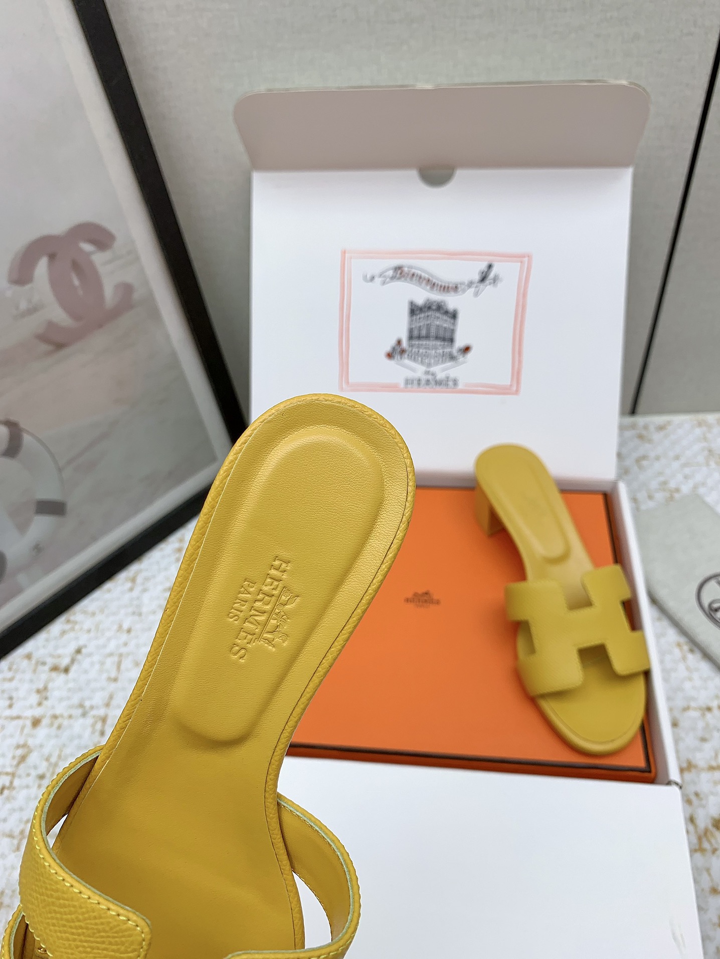 Hermes Oasis H-Logo Leather Heeled Sandals Slides - Iconic Style & Comfort 6 i1750230924 3972 8