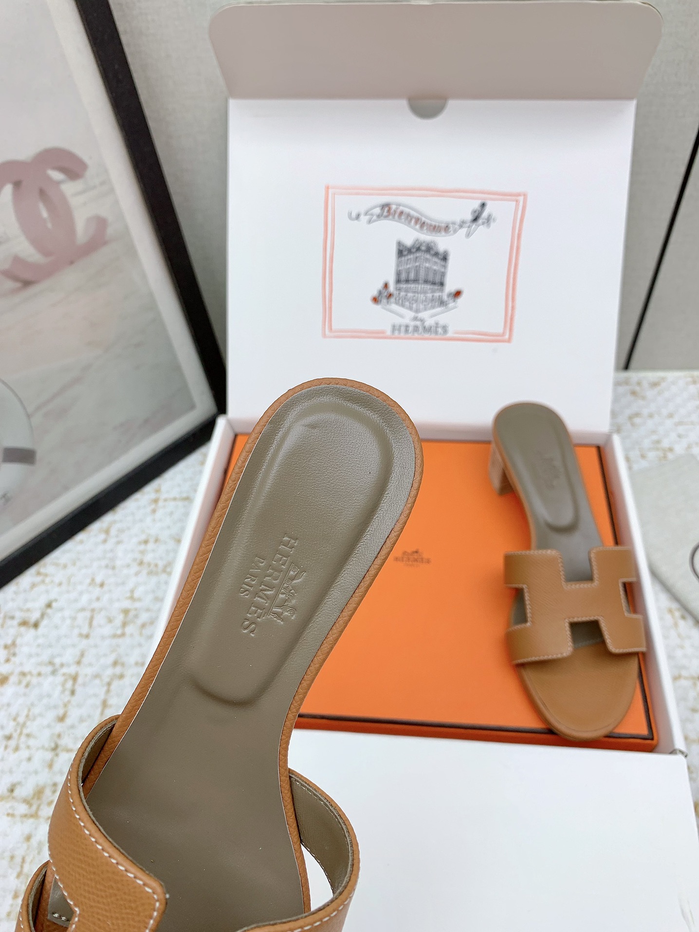 Hermes Oasis Heeled Sandals - Classic 'H' Design, Premium Leather Slides 7 i1750231047 2822 8