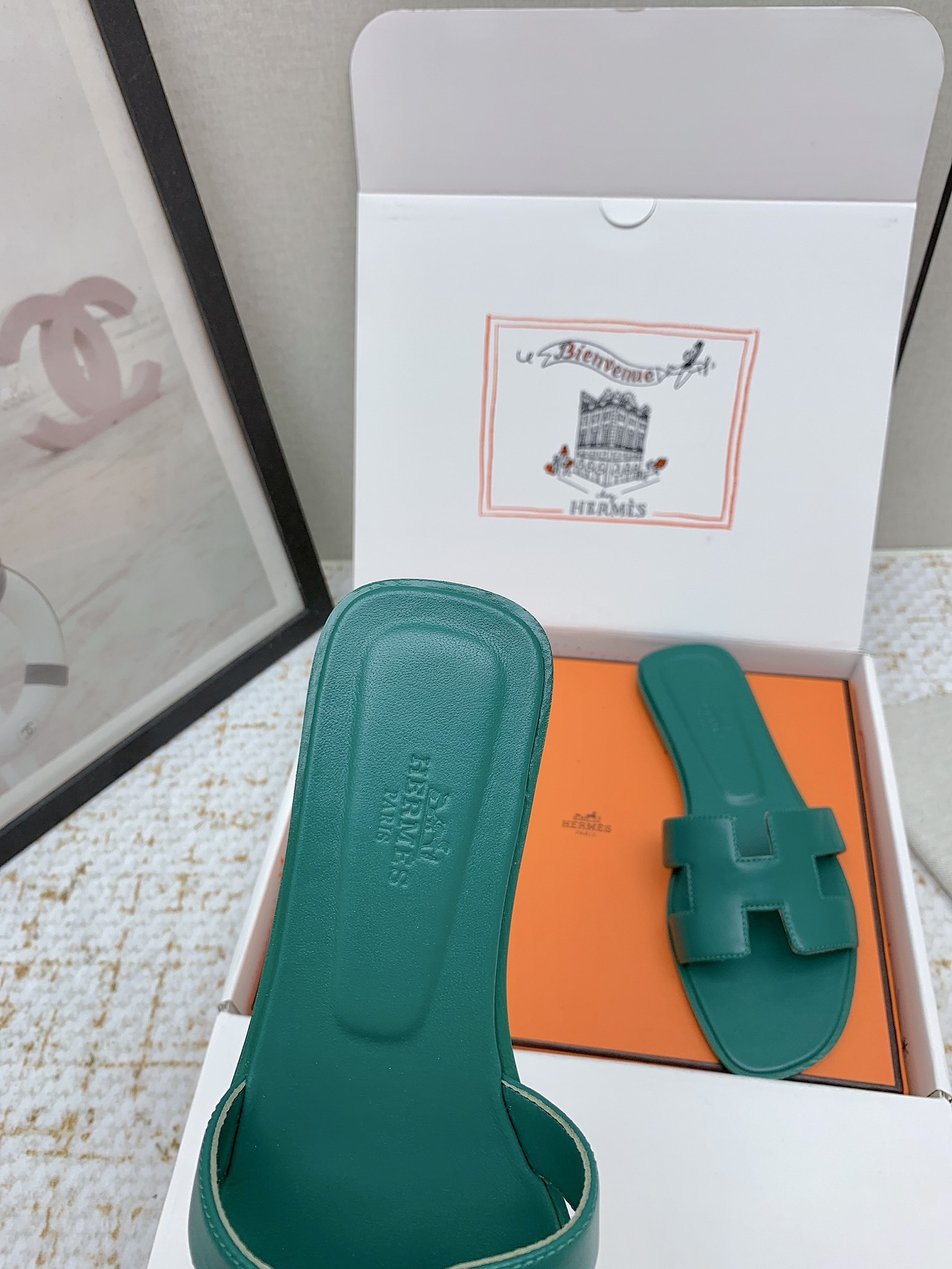 Hermès Oran Leather Heeled Sandals Slides - Style & Comfort Combined 7 i1750232880 3829 4