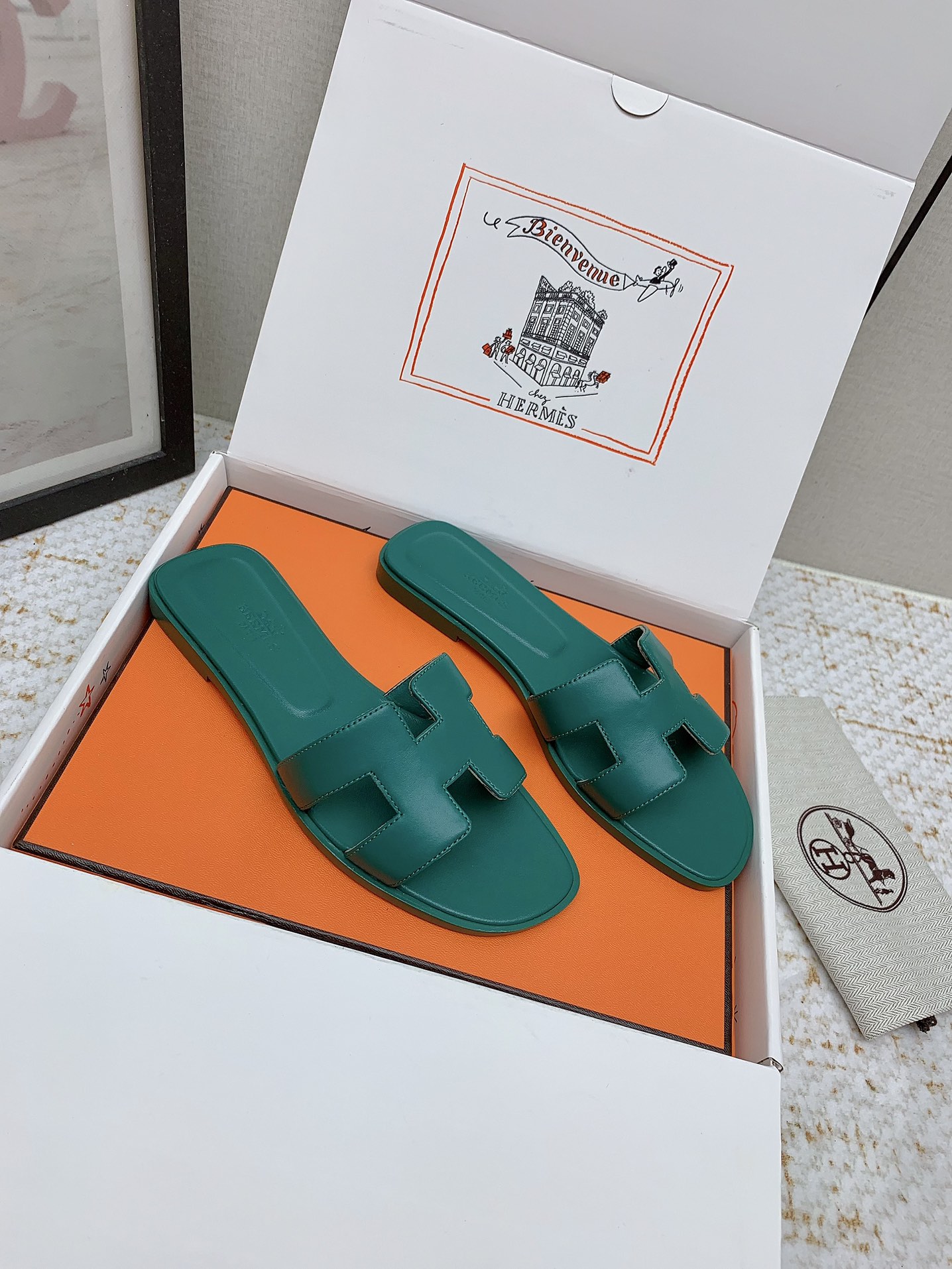Hermès Oran Leather Heeled Sandals Slides - Style & Comfort Combined 2 i1750232880 8012 5