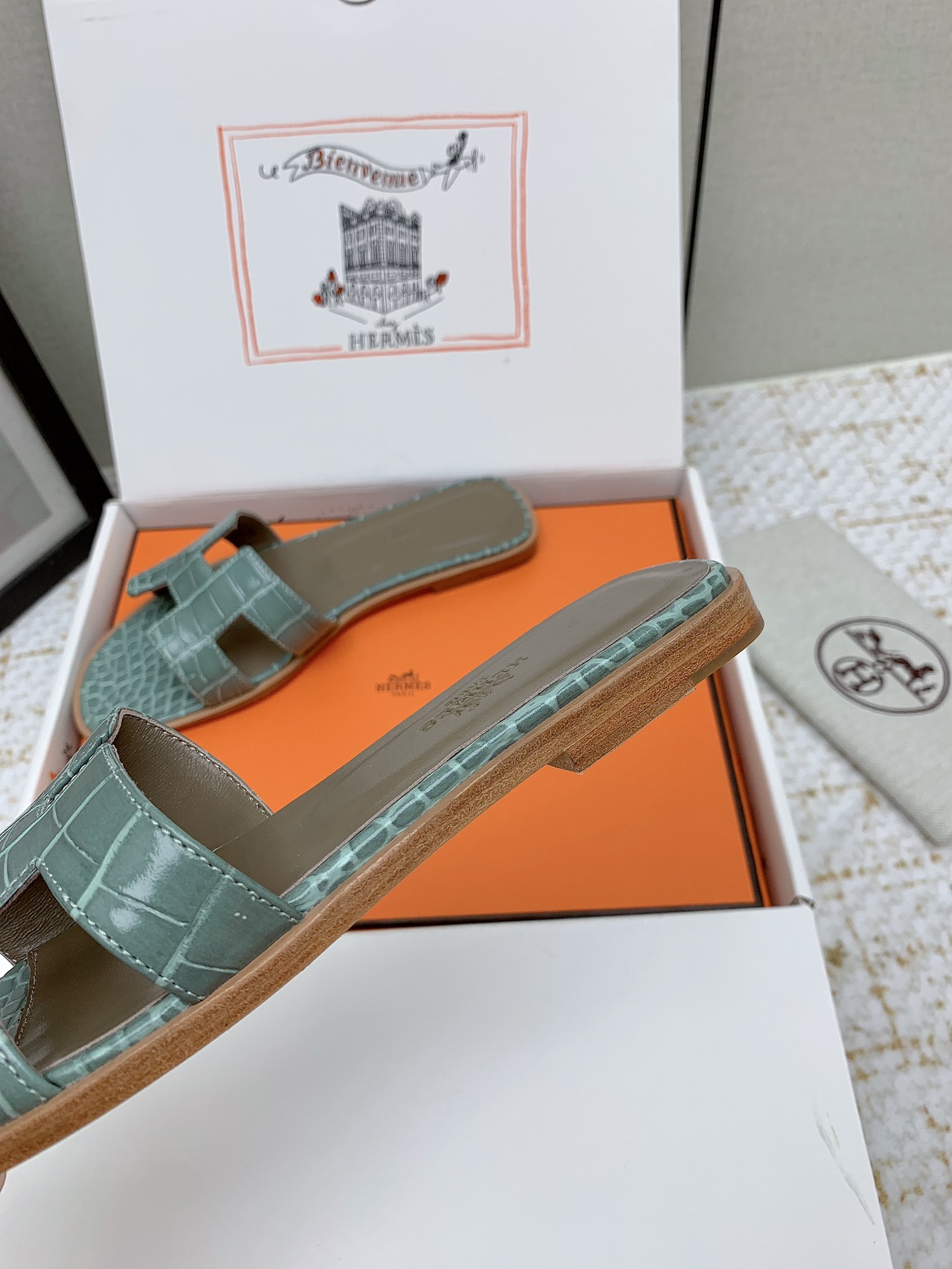 Hermes Oran Sandal: Luxurious Leather Slides for Women, Various Sizes 10 i1750234212 6629 2