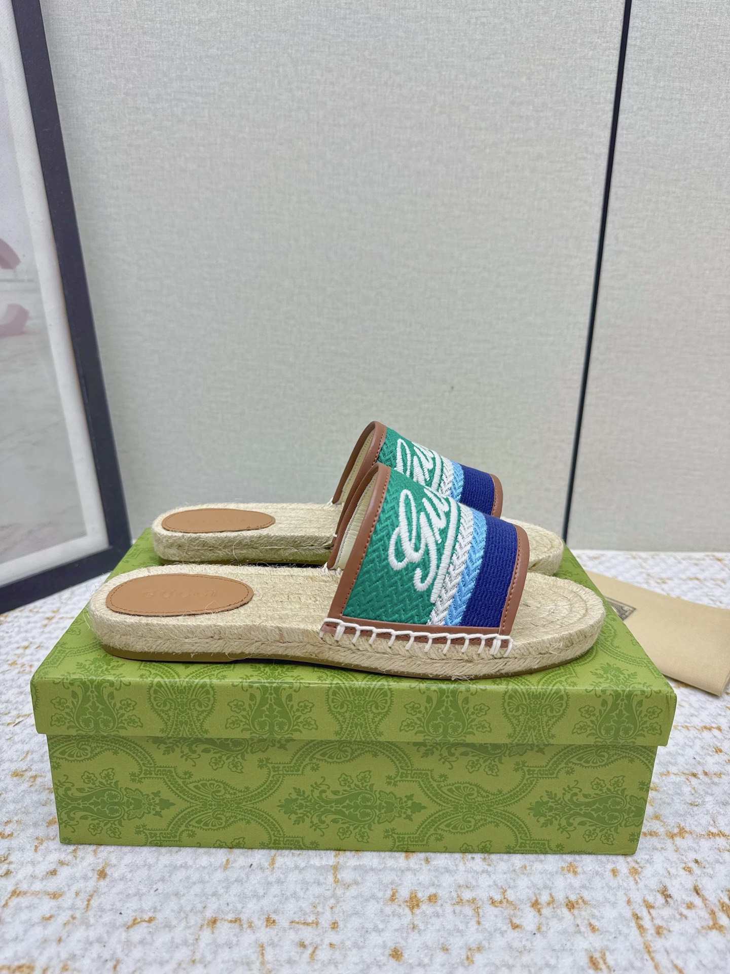 Gucci Women's Espadrille Slide Sandal with Logo, Comfortable and Stylish 2 i1751856758225 3795 0 0